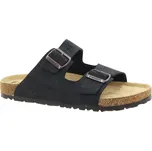 RIEKER Pánské černé kožené pantofle 22190-00-257 Velikost 42