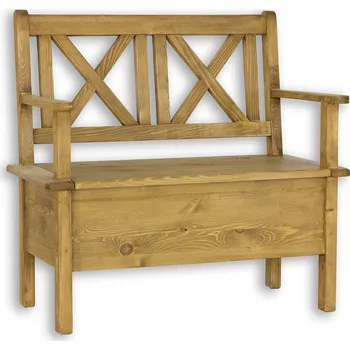 NR700 dřevěná rustikální jídelní lavice z přírodní borovice Drewmax (Povrch přírodní vosk!)