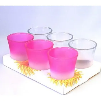 Obal sklo pr.13,5x15,5 mix bílá/fialová