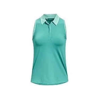 Dámské tričko Under Armour Iso-Chill Sleeveless dámské polo bez rukávů, zelené dámské, L