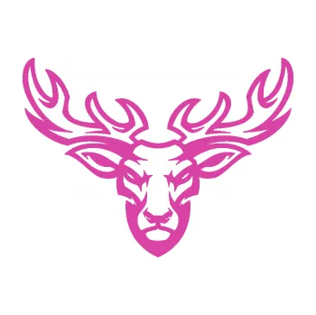 Samolepící dekorace Jelen 006 (16 - růžová) SAMOLEPKA NA AUTO, NÁLEPKA, FÓLIE, POLEP, TUNING, VLASTNÍ TEXT, TISK, AUTOSAMOLEPKY.cz, POLEPY, OBRÁZEK, LOGO, 3D STICKERS