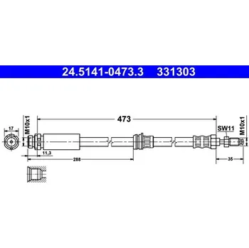Brzdová hadice Brzdová hadice ATE 24.5141-0473.3