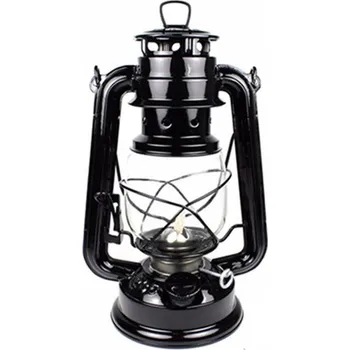 Petrolejová lampa Hütermann Petrolejová lampa kovová 25 cm černá