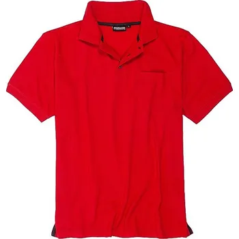 Pánské tričko Pánská polokošile - tričko s límečkem červené Adamo 5XL - 8XL krátký rukáv Adamo - 6XL