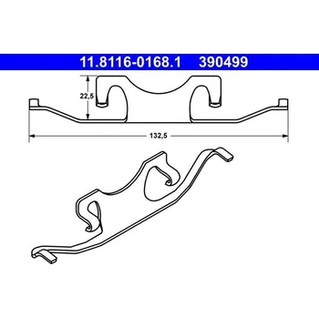 Brzdový třmen Pružina, brzdový třmen ATE 11.8116-0168.1