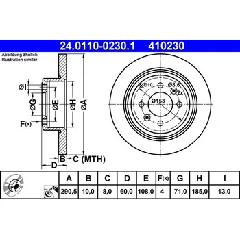 Brzdový kotouč Brzdový kotouč ATE 24.0110-0230.1