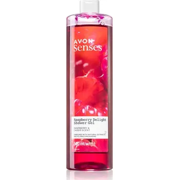 Koupelová kosmetika Avon Senses Raspberry Delight pečující sprchový gel 500 ml
