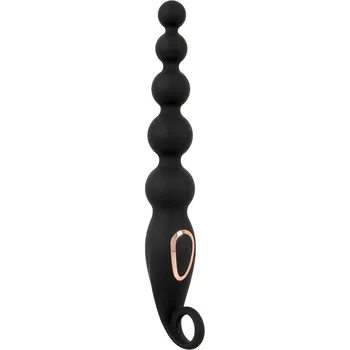 Anos Anal Beads with Vibration Black
