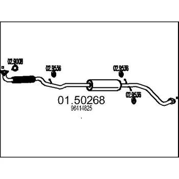 Auto-moto Střední tlumič výfuku MTS 01.50268