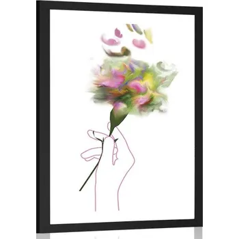 Plakát Dovido Plakát s paspartou nádherný malovaný květ
