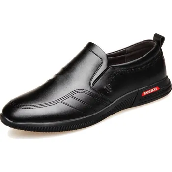 Pánské mokasíny Kožené každodenní boty pro pány nazouvací Barva: Černá, Velikost: 39