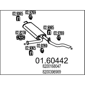 Auto-moto Zadní tlumič výfuku MTS 01.60442