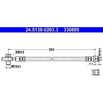 Brzdový systém Brzdová hadice ATE 24.5138-0263.3