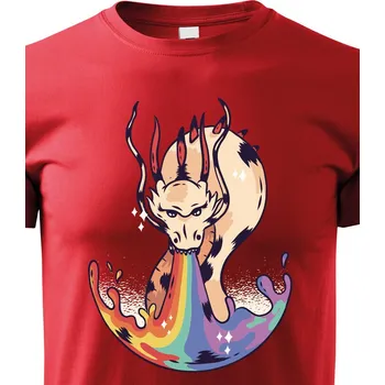 Chlapecké tričko Dětské tričko Duha a drak, Barva Červená, Velikost 134 cm/8 roků, Canvas Dětské tričko Bezvatriko.cz 1220