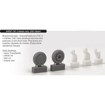 Plastikový model Eduard 1/48 F4F-3 wheels early (EDUARD)