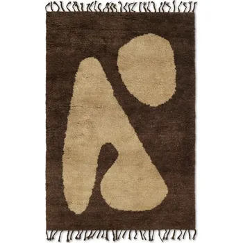 Koberec Ferm Living Koberec Abstract Rug Large, Brown/Off-white