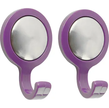 Držák na ručník SEPIO Háček 2 ks SINGLE DOT fialový 4x4x3 cm