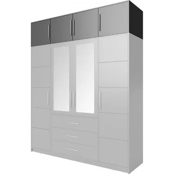 Šatní skříň Nádstavec na šatní skříň Lily D4, Barva: grafit MIRJAN 5903211155468