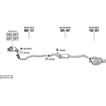 Filtr pevných částic filtr pevných částic Bosal 095-567