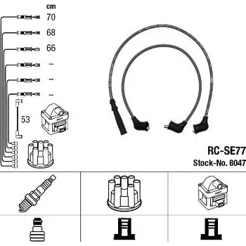 Zapalovací kabel Sada kabelů pro zapalování NGK 8047