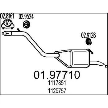 Auto-moto Zadní tlumič výfuku MTS 01.97710