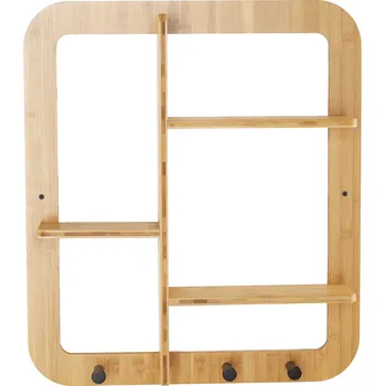 police Nástěnná polička Artid 2, bambus, přírodní