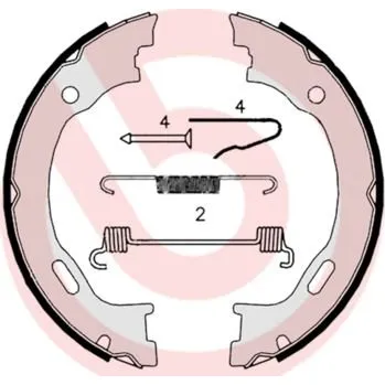 Brzdová čelist Sada brzdových čelistí, parkovací brzda BREMBO S 50 515
