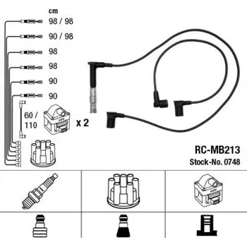 Zapalovací kabel Sada kabelů pro zapalování NGK 0748