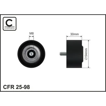 Vratná/vodicí kladka, klínový žebrový řemen CAFFARO 25-98