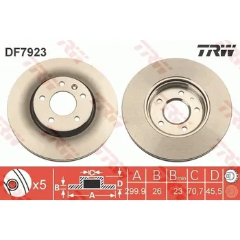 Brzdový kotouč Brzdový kotouč TRW DF7923
