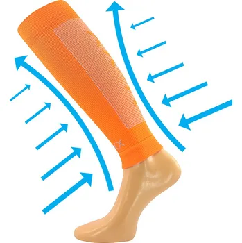 VoXX Formig kompresní návleky na lýtko neon oranžová Velikost: S-M