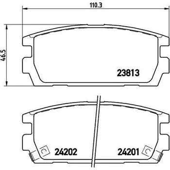 Autodíl Sada brzdových destiček, kotoučová brzda BREMBO P 30 021