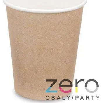 Jednorázové nádobí Pohárek (kelímek) nápojový papírový 0,2/0,25 l - přírodní