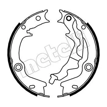 Brzdový systém Sada brzdových čelistí, parkovací brzda METELLI 53-0187