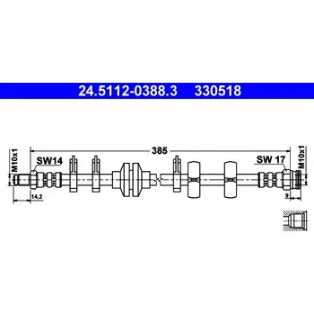 Brzdová hadice Brzdová hadice ATE 24.5112-0388.3