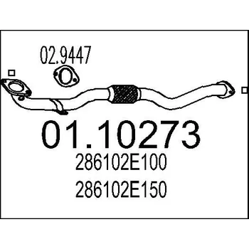 Výfukový systém Výfuková trubka MTS 01.10273