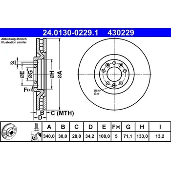 Brzdový kotouč Brzdový kotouč ATE 24.0130-0229.1