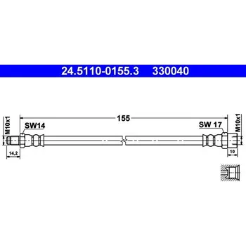 Brzdová hadice Brzdová hadice ATE 24.5110-0155.3