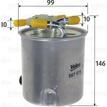 Filtr do auta Palivový filtr VALEO 587579