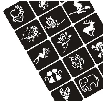 Odstranitelné tetování Ashowner Global Store Šablony na tetování hennou 70 ks