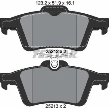 Brzdová destička Sada brzdových destiček, kotoučová brzda TEXTAR 2521201