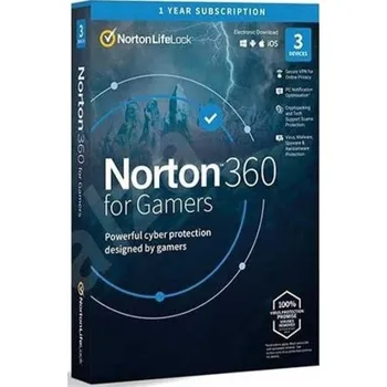 Antivir Norton 360 for Games, 1 uživatel pro 3 zařízení na 12 měsíců, el.licence - 21415812