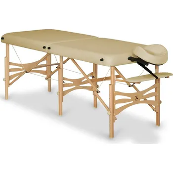 Masážní stůl Skládací masážní lehátko HABYS® Alba béžová (#33) - Vinyl Flex, Velikost a barva rámu: 180 x 70 cm - buk světlý 180*70 cm | 17,7 kg | 6 barev