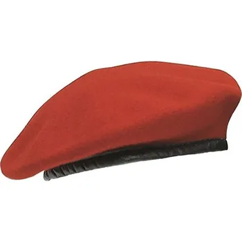 Čepice MIL-TEC® Baret vlněný BW CDO KORÁLOVĚ ČERVENÝ velikost: 60 cm