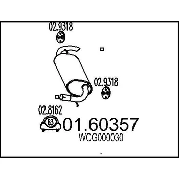 Auto-moto Zadní tlumič výfuku MTS 01.60357