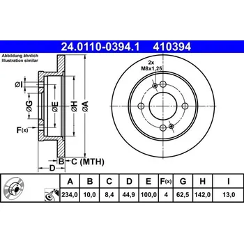 Brzdový kotouč Brzdový kotouč ATE 24.0110-0394.1