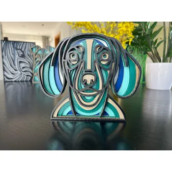 Vsepropejska Mandala Jezevčík dekorace na stůl Barva: Zelená, Rozměr (cm): 15,5 x 18,5, Druh: Kartonová