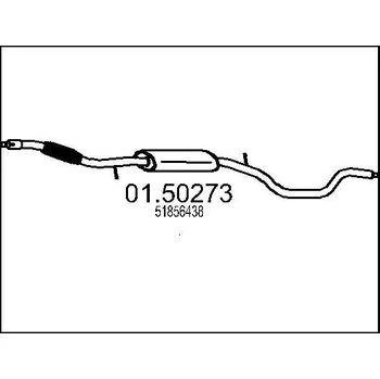 Auto-moto Střední tlumič výfuku MTS 01.50273