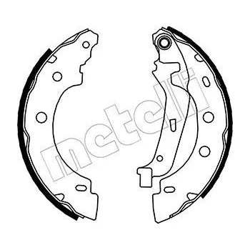 Brzdová čelist Sada brzdových čelistí METELLI 53-0355