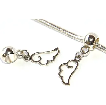 Přívěsek Korálek na náramek Fashion Jewerly - Přívěsek Andělské křídlo, Anděl, Štěstí, Víra, Naděje, Angel wing 3264
